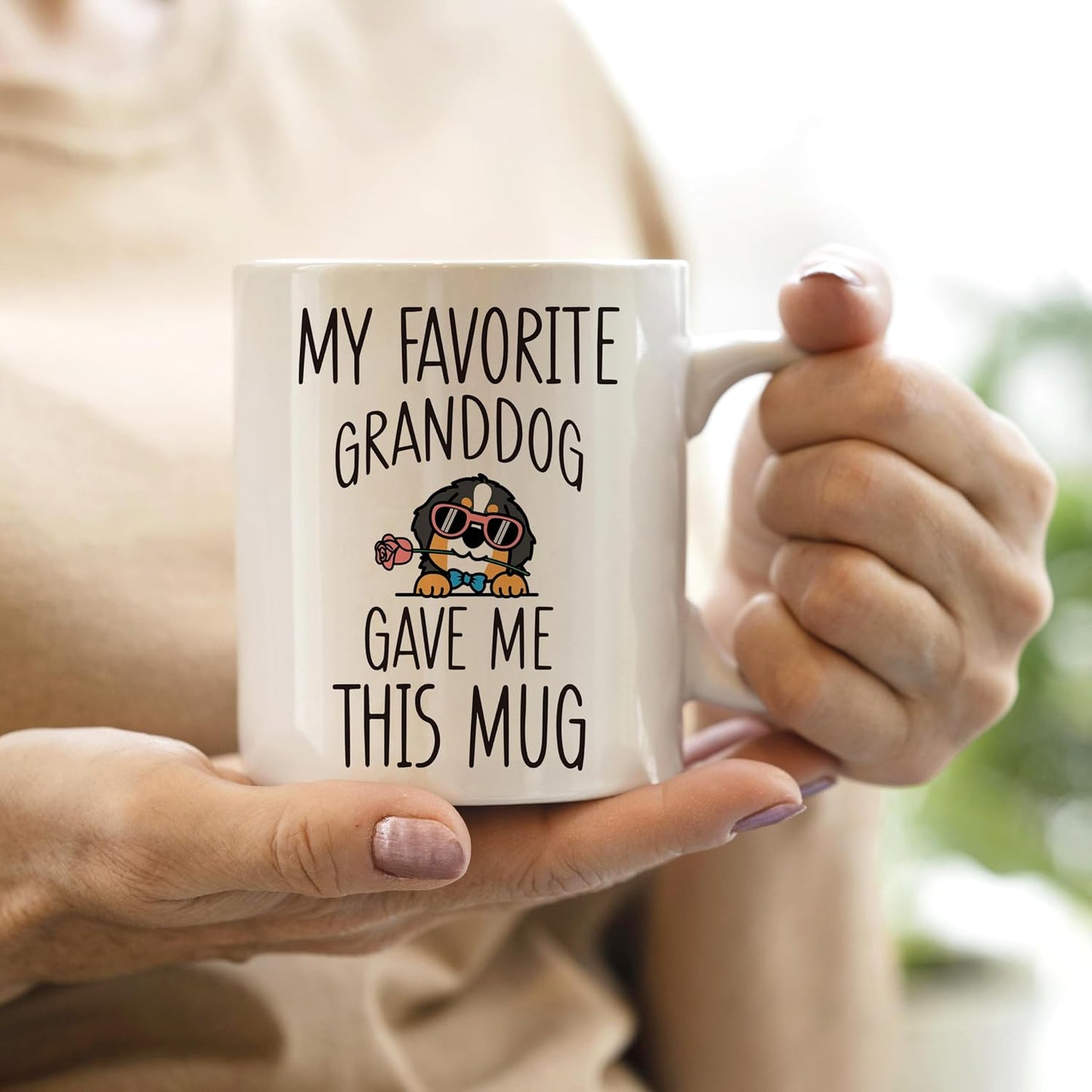 Taza cerámica café texto inglés amantes perros montaña
