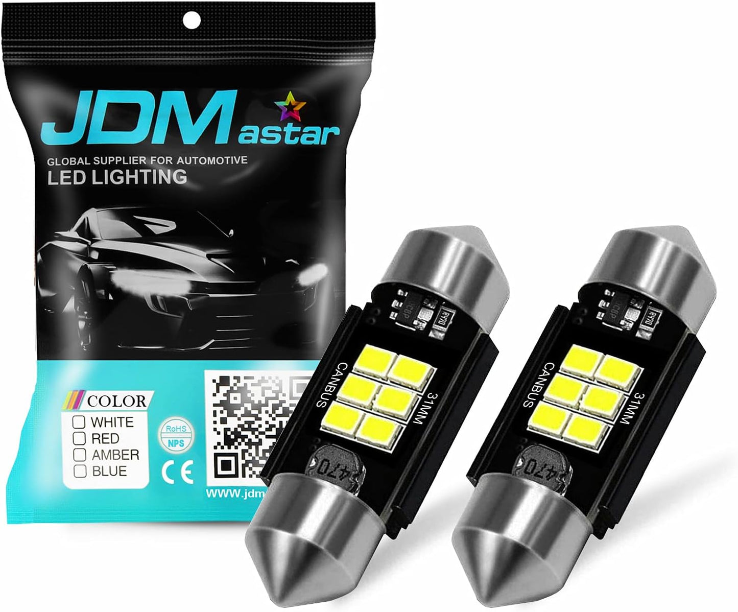 Luces LED Xenón Blanco Set 1.25" 31mm DE3175