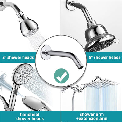 Brazo ducha 6pulg acero inox 304 níquel cepillado