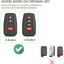 Funda llavero cuero 4 botones para Toyota RAV4 Camry Corolla