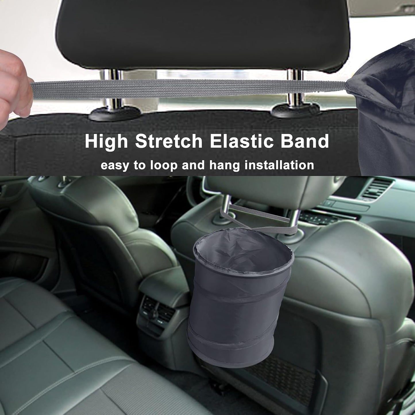 Basurero auto 2 Pzas cubos plegables asiento