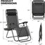 Silla reclinable plegable para exteriores color negro