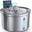 Fuente agua gatos acero inox 3.5l filtro XL batería 4000mah