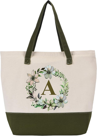 Bolso tote personalizable algodón duradero con cremallera