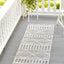 Alfombra área exterior Dalyan 2x6ft gris/marfil