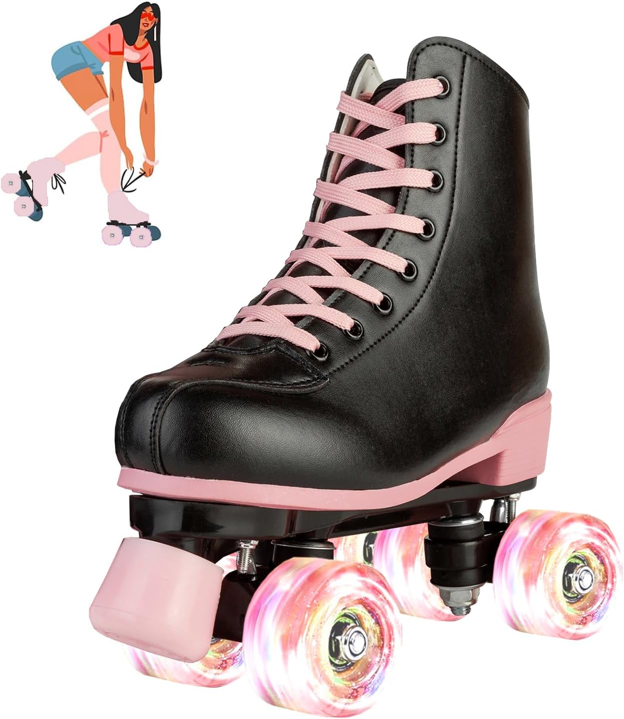 Patines clásicos ajustables para niñas 8-12 años