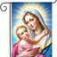 Bandera jardín Navidad Santa Madre 30x45cm doble cara