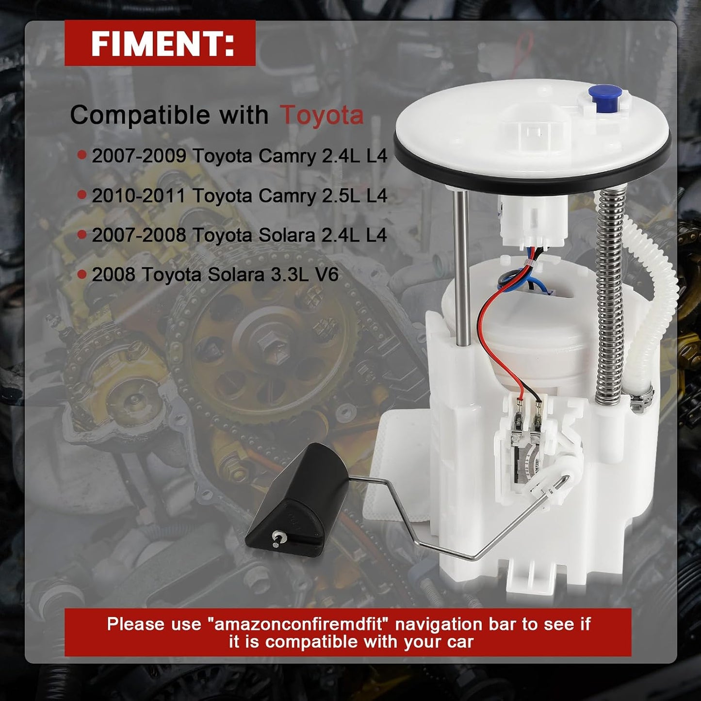 Unidad bomba combustible eléctrica comp Toyota Camry L4