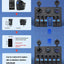 Panel interruptores marinos aluminio 6 pos USB PD QC3.0