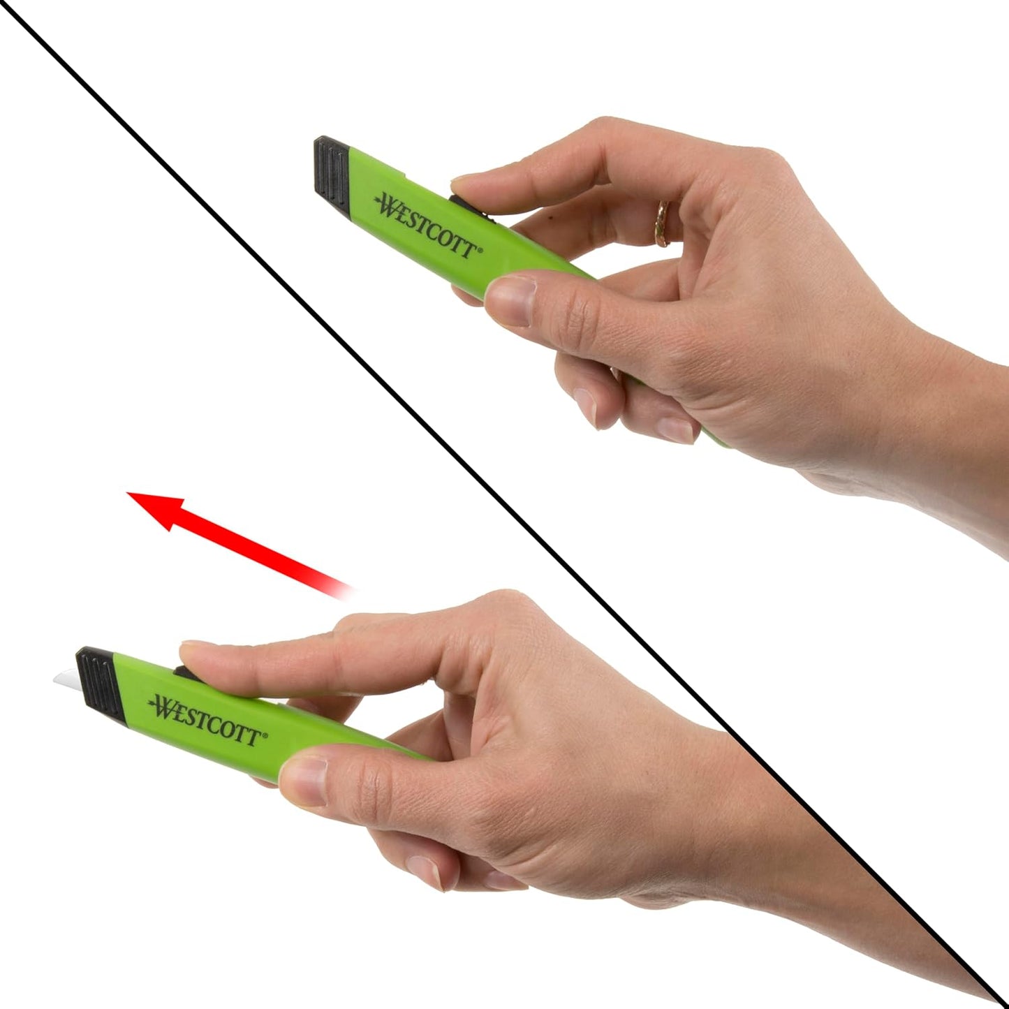 Cuchillo cerámica seguridad con cortador caja pack 2