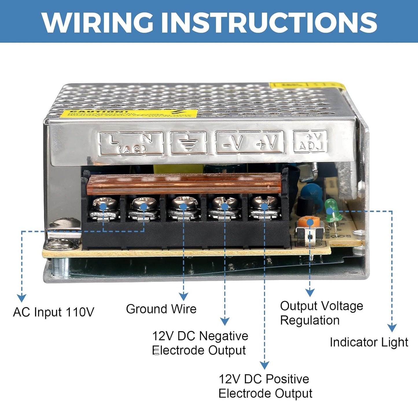 Adaptador 12V 5A 60W CC para cámara CCTV y luces LED