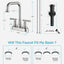 Grifo baño 4" 3 orificios níquel cepillado sin plomo