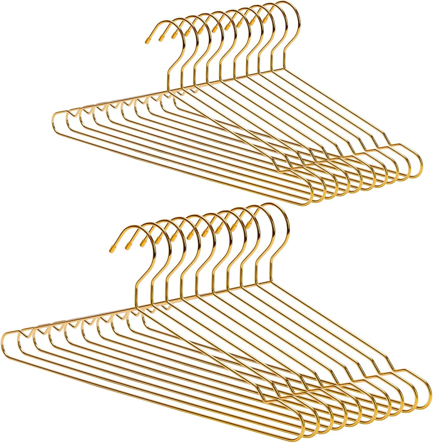 20 Pzas Perchas Metal 17.7" para Hombre Color Dorado