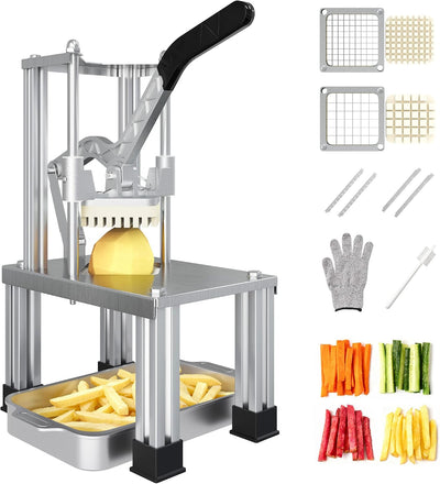 Cortador papas 1/2 y 3/8 pulg cuchillas reemplazables