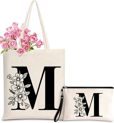 Bolsa mano personalizada con inicial regalo