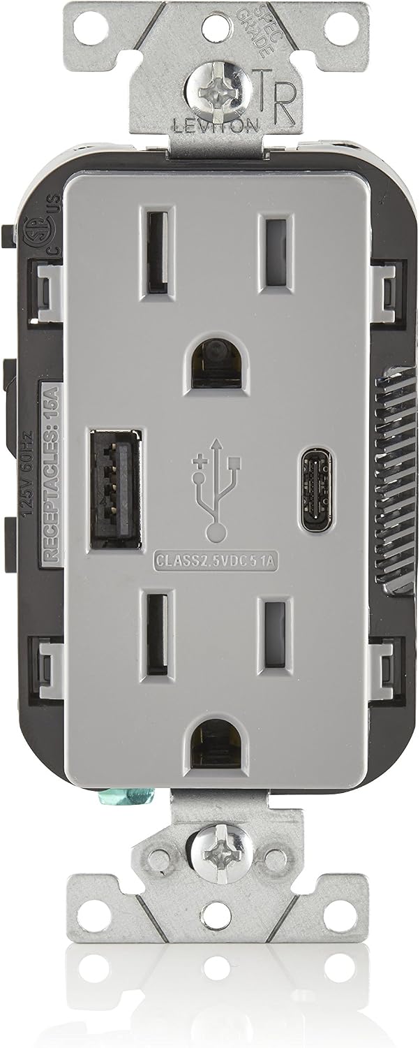Cargador USB 15A Tipo A y C para Teléfonos y Dispositivos