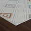 Alfombra abstracta beige 5x7pies interiores exteriores
