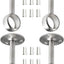 4 Soportes plateados para barra de armario 1" cortinas ducha