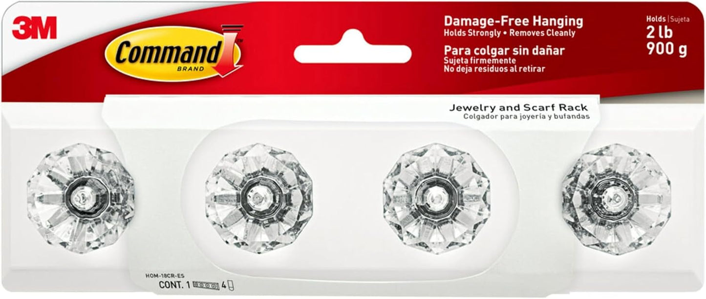 Colgador joyas y bufandas perillas cristal