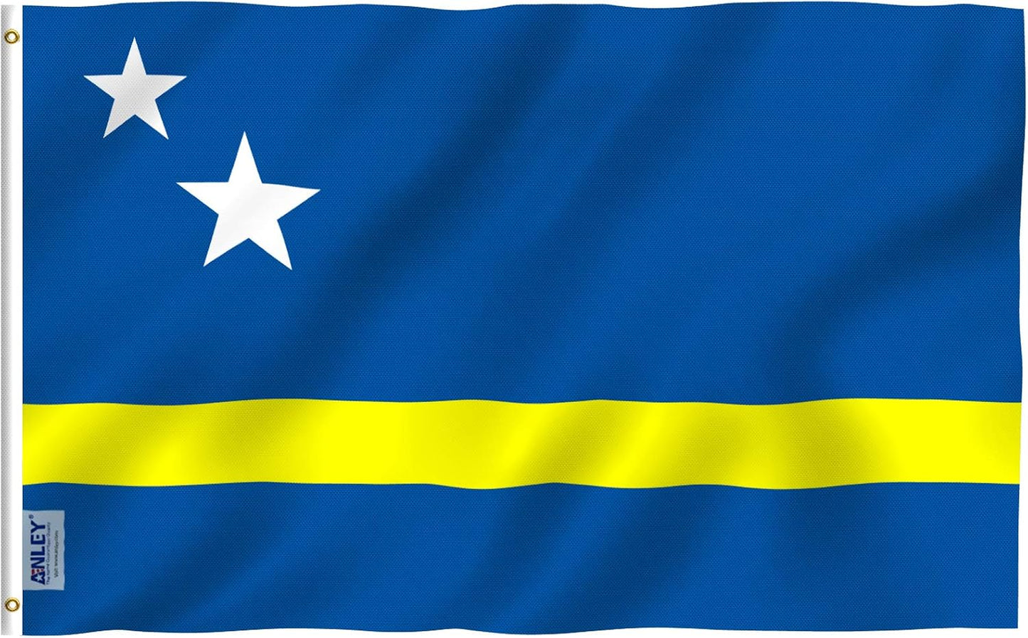 Bandera Curazao 3x5ft poliéster ojales latón doble costura