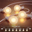 Cadena luces LED 50ft 52 bombillas blancas impermeable