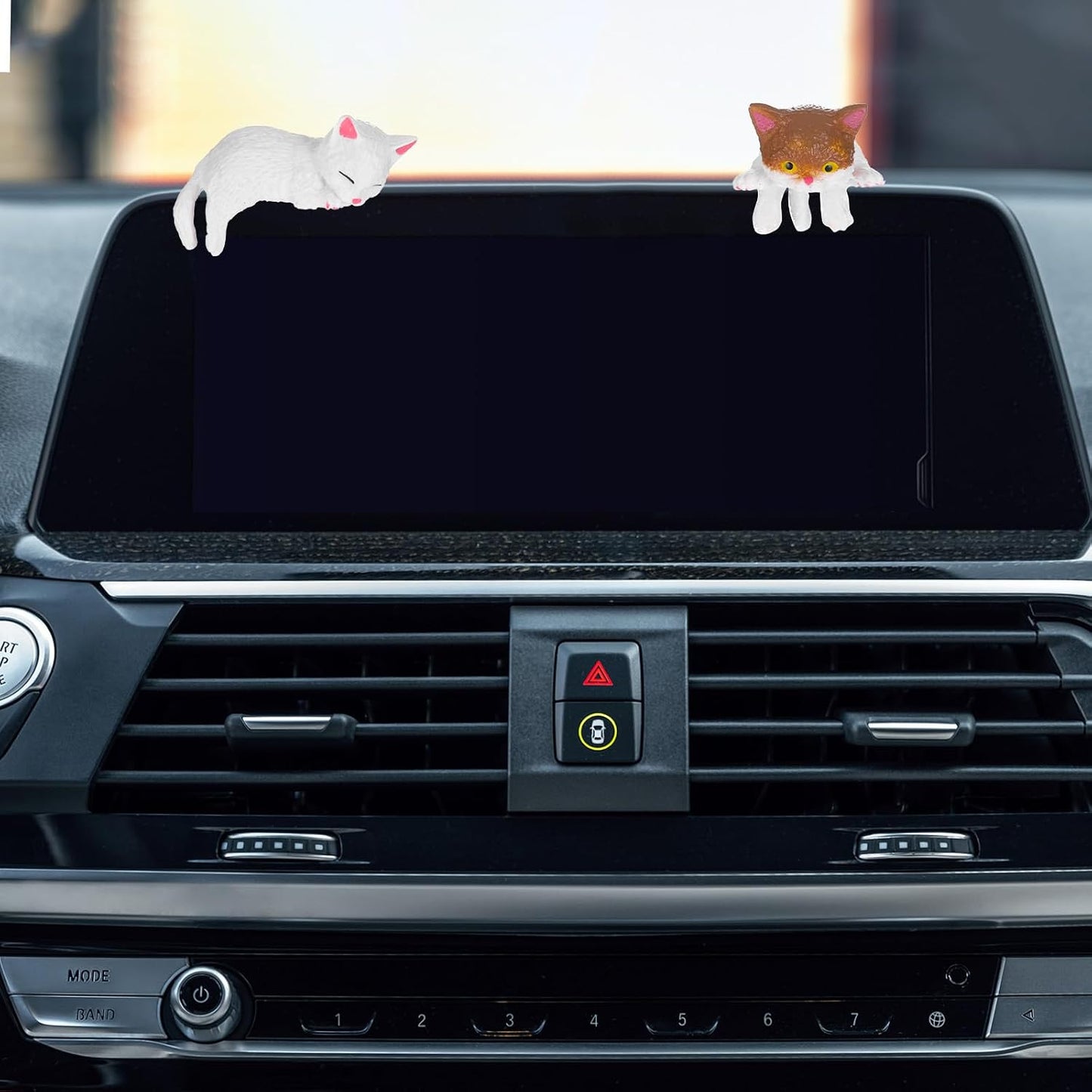 10 Pzas Accesorios Coche Gatito Mini Espejo Universal
