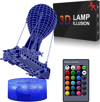 Lámpara LED 3D para juegos con control remoto 16 colores
