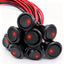 8 Pzas Interruptor Basculante 12V DC 20A Con Luz Roja