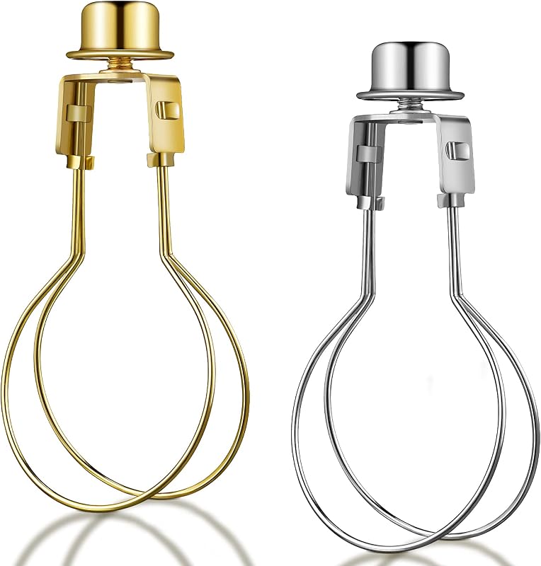 2 Pzas Adaptador Pantalla Bombilla Dorado Plateado