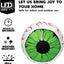 2 Inflables Halloween Ojos Verdes 3ft con LED