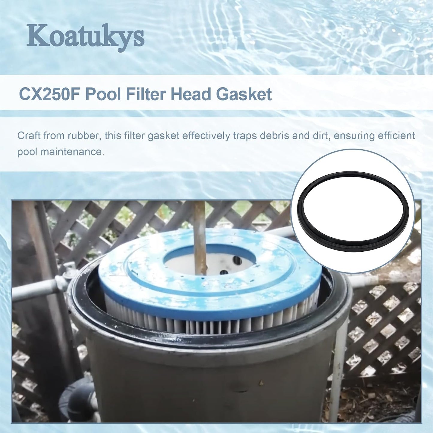2 Juntas Cabezal Filtro Piscina CX250F Comp Hayward