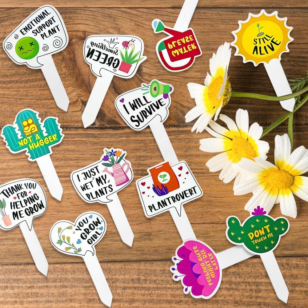 15 Etiquetas Madera Jardín Estilos Surtidos para Plantas