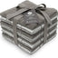 Pack 6 paños cocina algodón terry gris suave absorbente