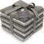 Pack 6 paños cocina algodón terry gris suave absorbente