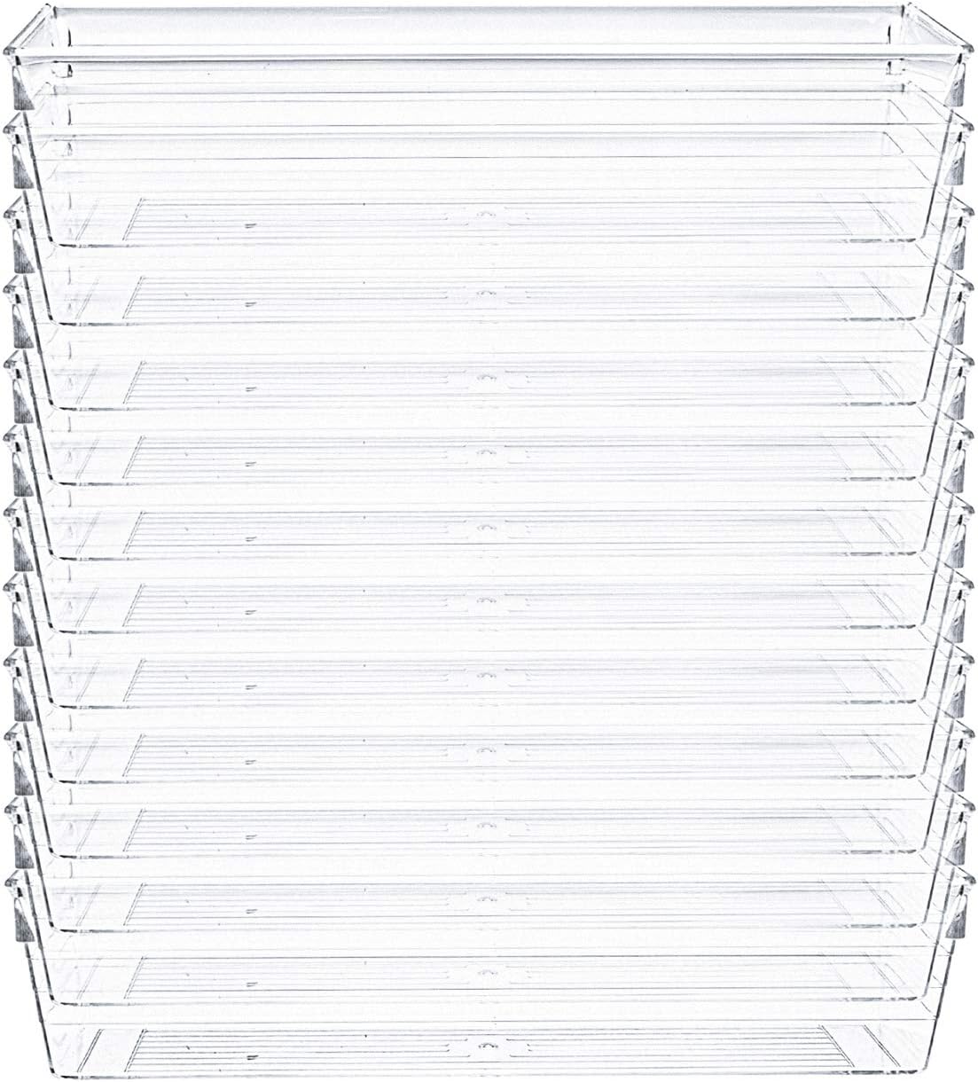 Pack 12 Cubos Almacenamiento Transparentes 9x3x2"