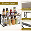 Organizador encimera cocina estante madera gris 15.7pulg