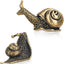 2 Pzas Estatua Caracol Latón Decoración Jardín Hogar