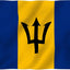 Bandera Barbados 3x5ft poliéster ojales latón doble costura