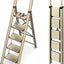 Escalera plegable 5 escalones 10ft barandilla antiderrap