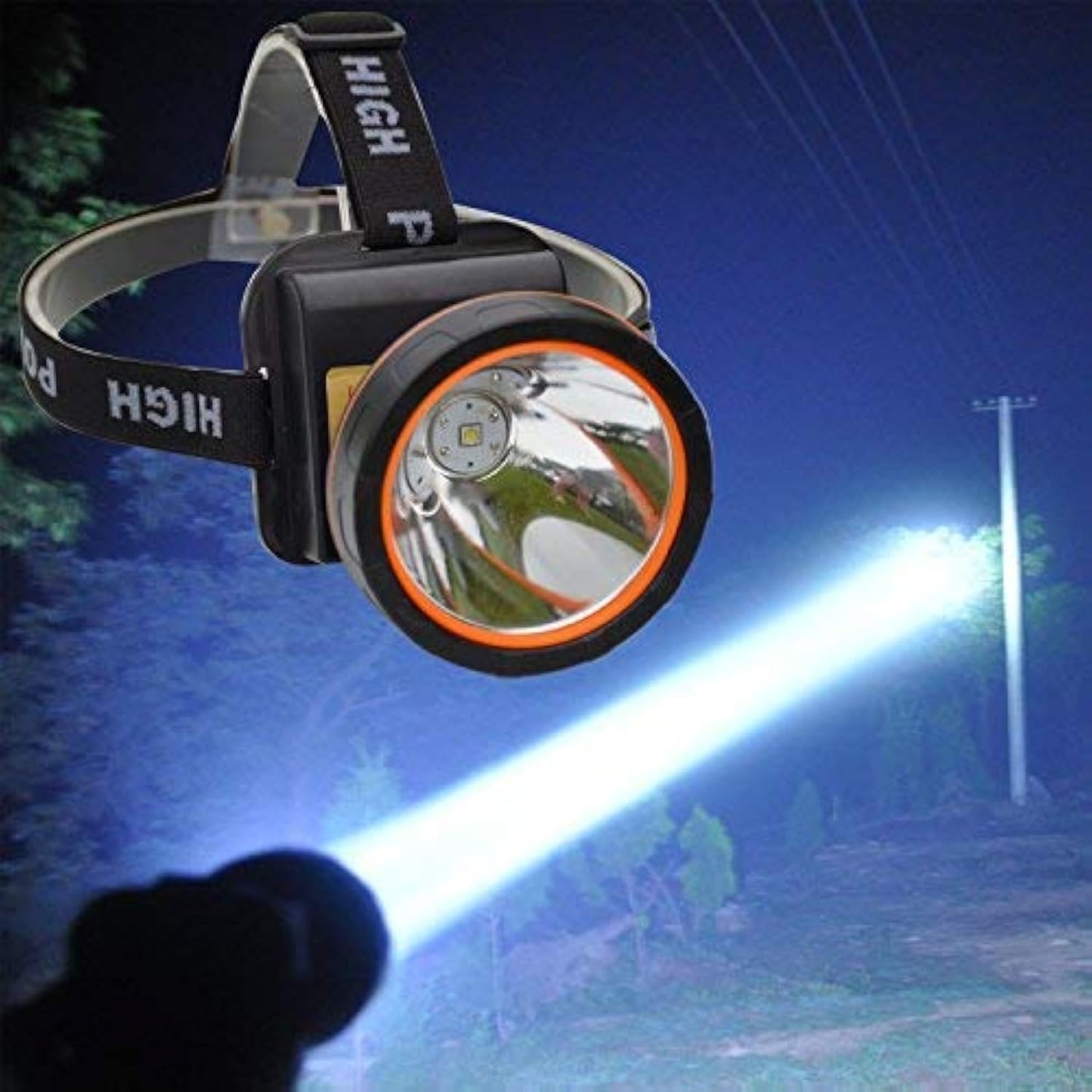 Linterna LED recargable exterior para acampar cazar pesca