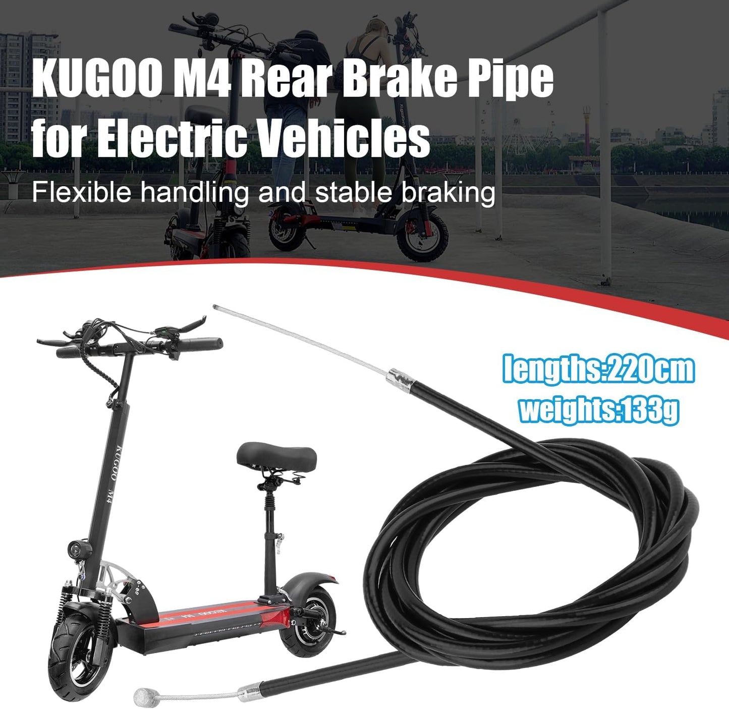 Reemplazo cable freno M4 comp KUGOO M4