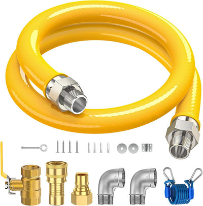Kit seguridad gas 3/4pulg manguera flexible 48pulg