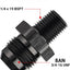 Adaptador aluminio 1/4 BSPT negro