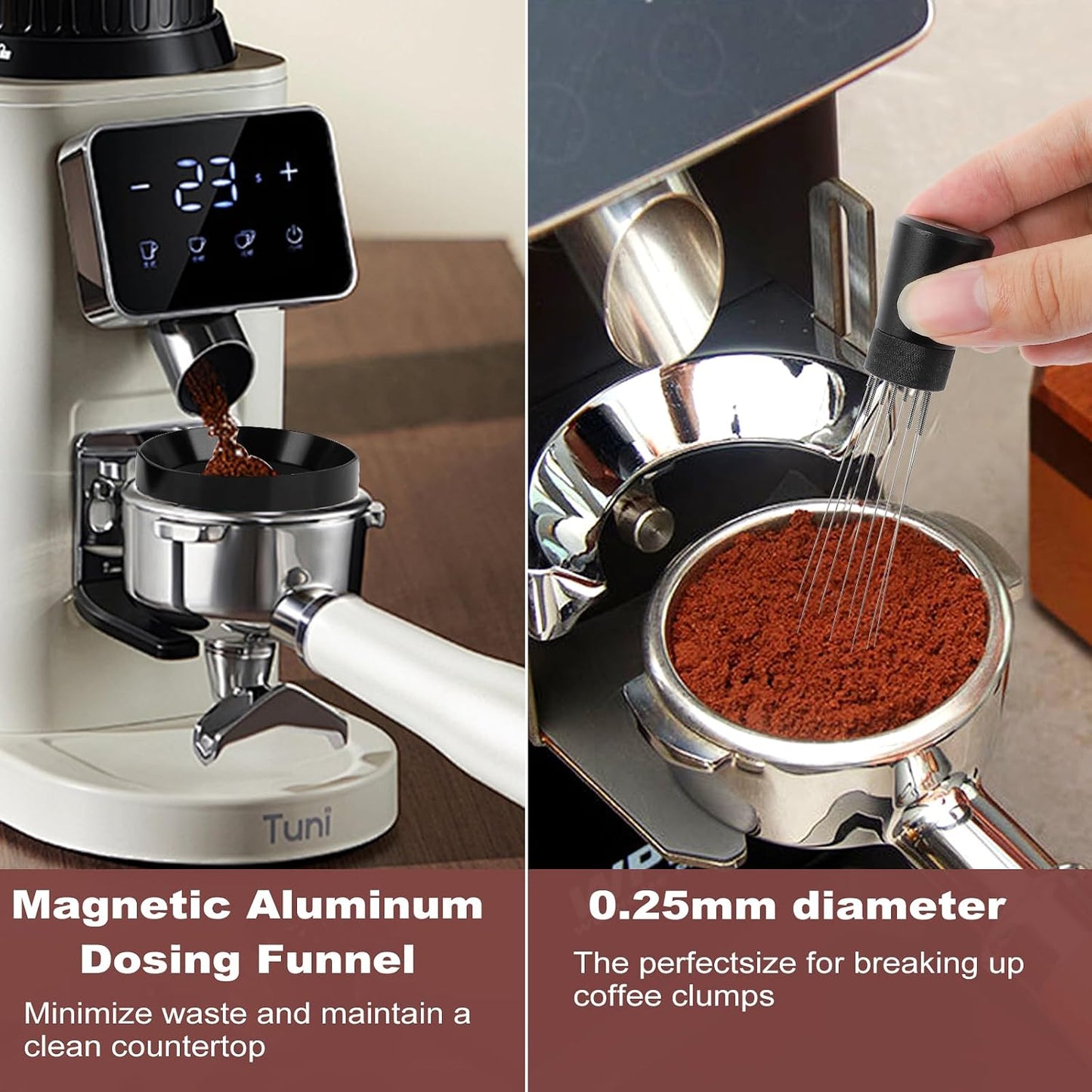 Kit accesorios espresso inox 316 distribuidor magnético