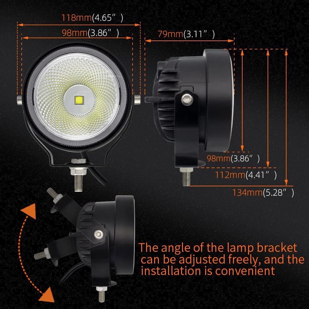 Luces antiniebla LED redondas 4pulg para motocicleta ATV