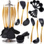 Set 17 Pzas Utensilios Silicón Antiadherente Giratorio