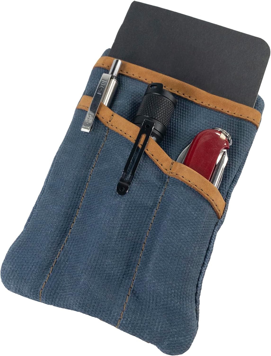Estuche bolsillo multiusos con cremallera lona encerada