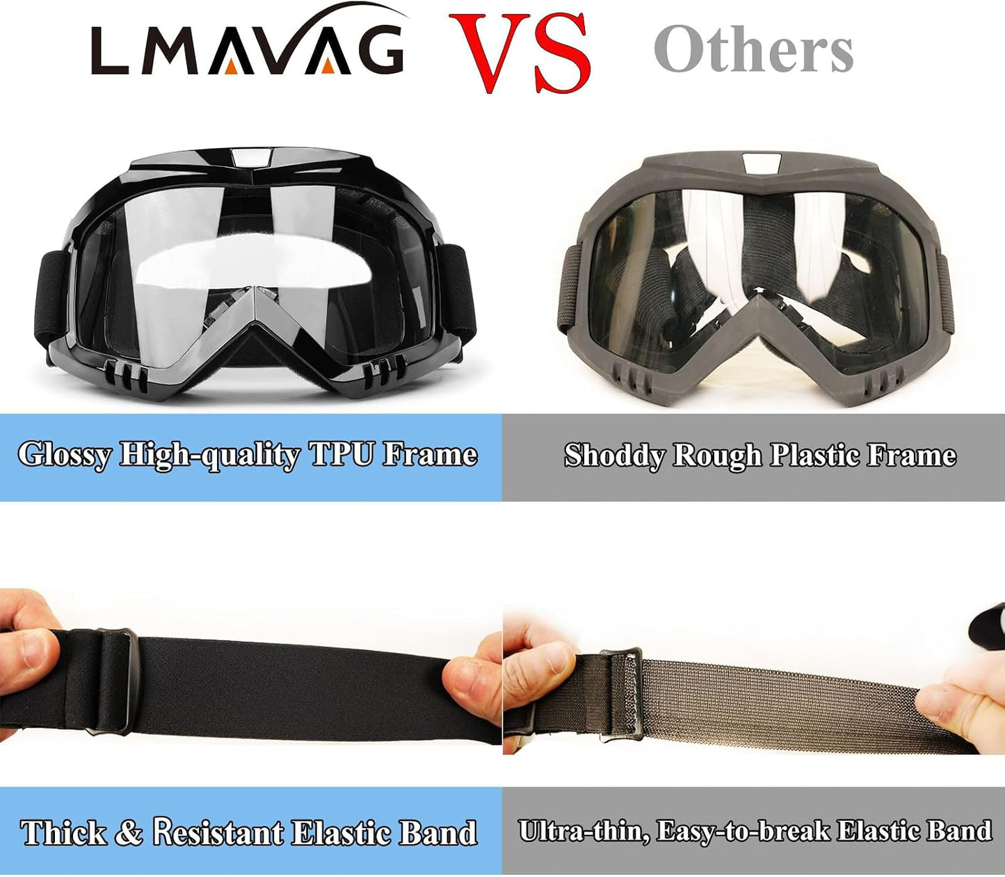 Gafas motocicleta UV400 anti-niebla resistente viento