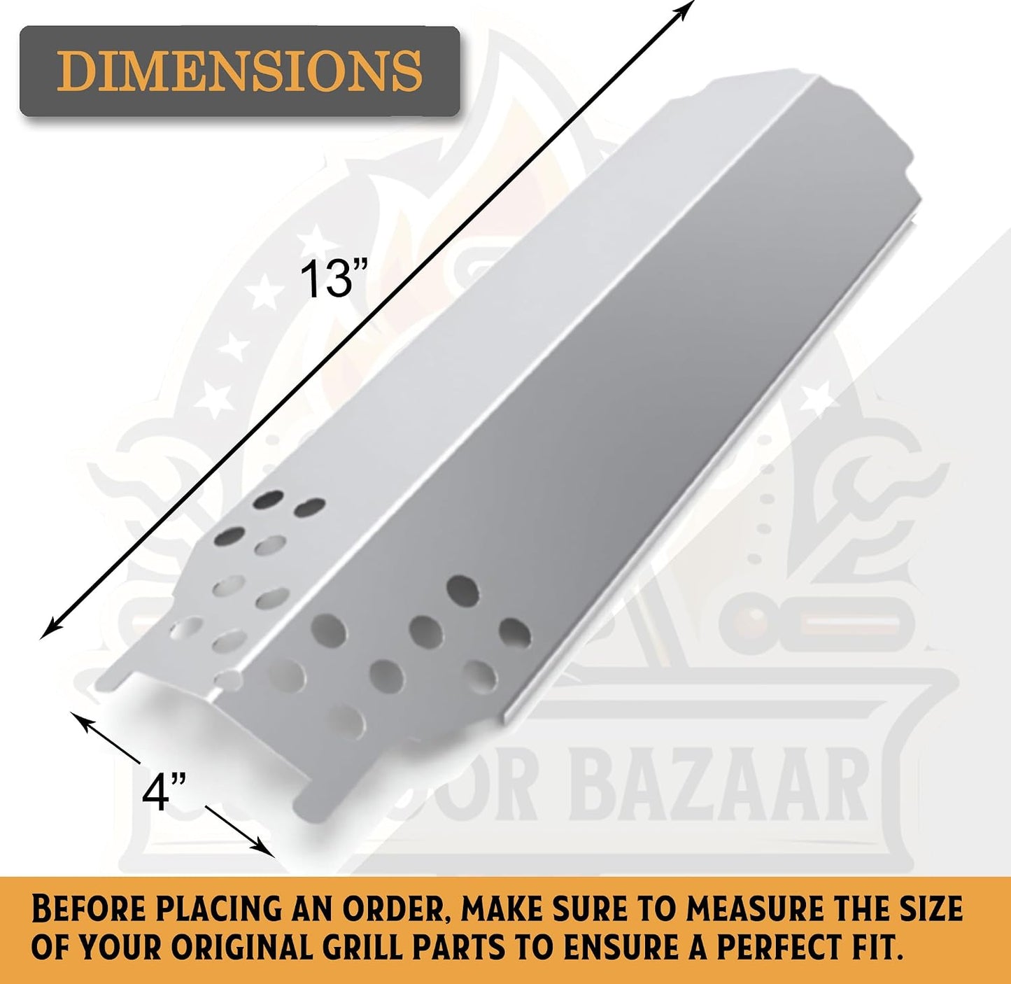 2 Pzas Placas Calor Acero Inox Parrilla Charbroil