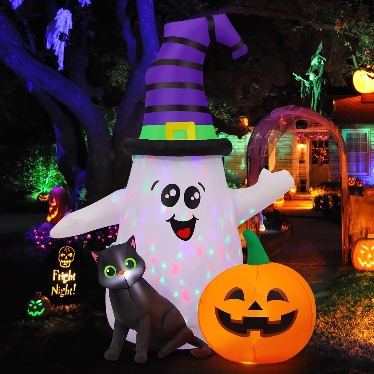 Fantasma inflable Halloween 5ft con luces LED